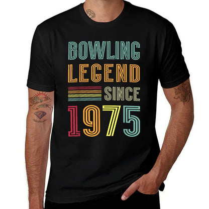 Bowling Legend 1975 50 Years Game 50th Birthday Bowling  Slim-fit Cut T-Shirt