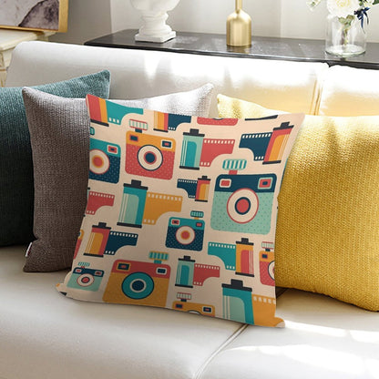 Film Rolls And Cameras Soft Luxury Feel Throw Pillow