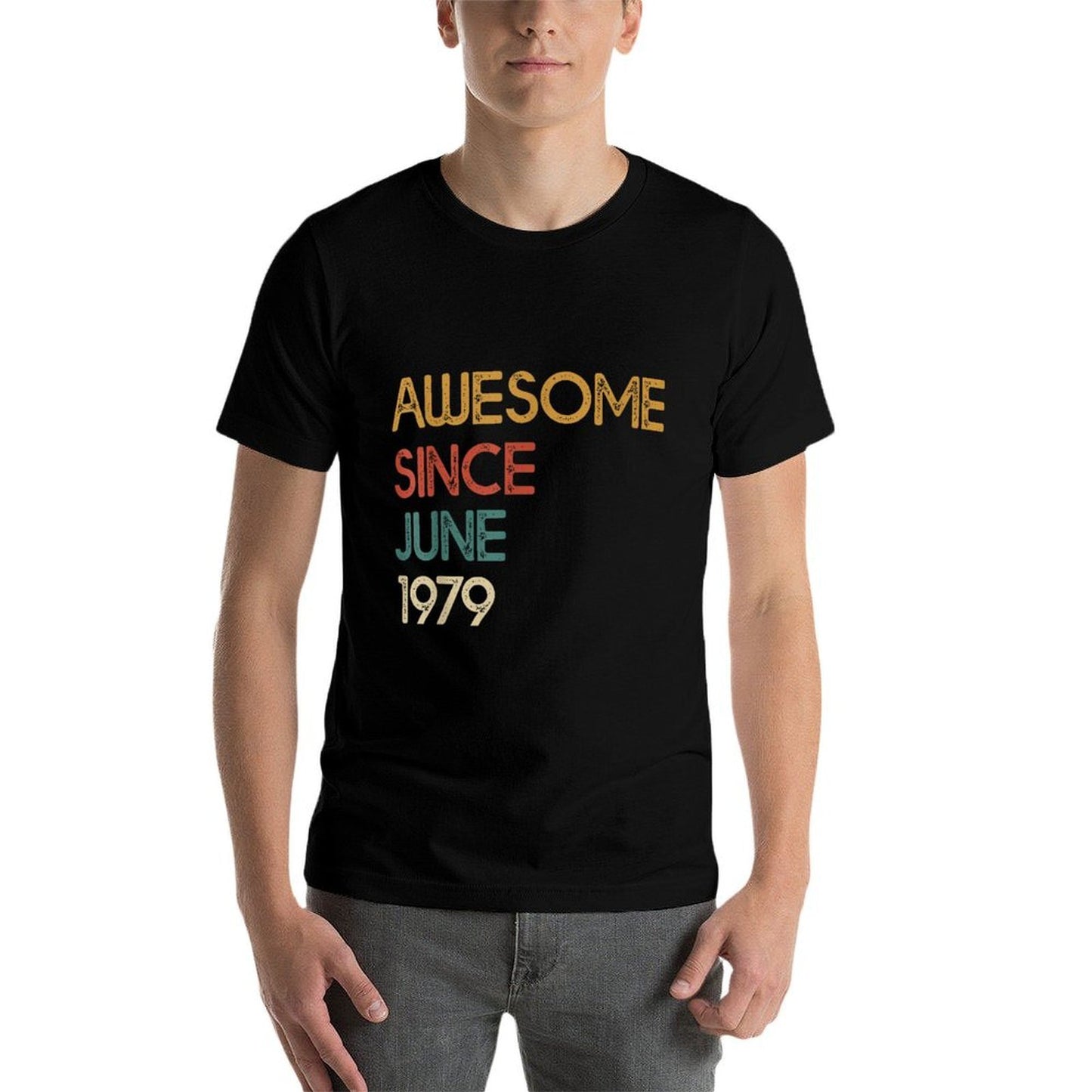 Awesome Since June 1979 - Vintage 40th Birthday Gift  Trendy Pattern T-Shirt