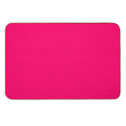 Fuchsia Flat Color  Non-Slip Bath Mat