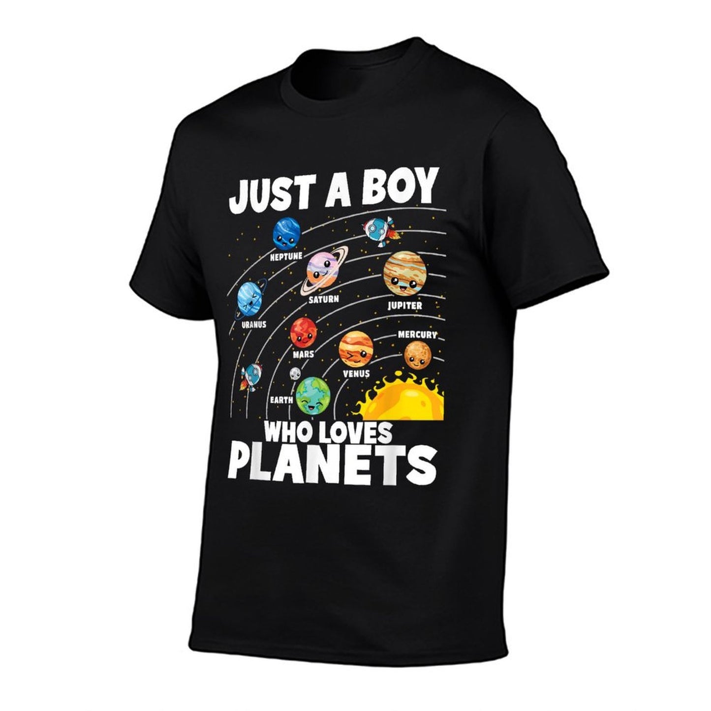 Just A Boy Who Loves Planets Solar System Astronomy Space  Vintage-inspired T-Shirt