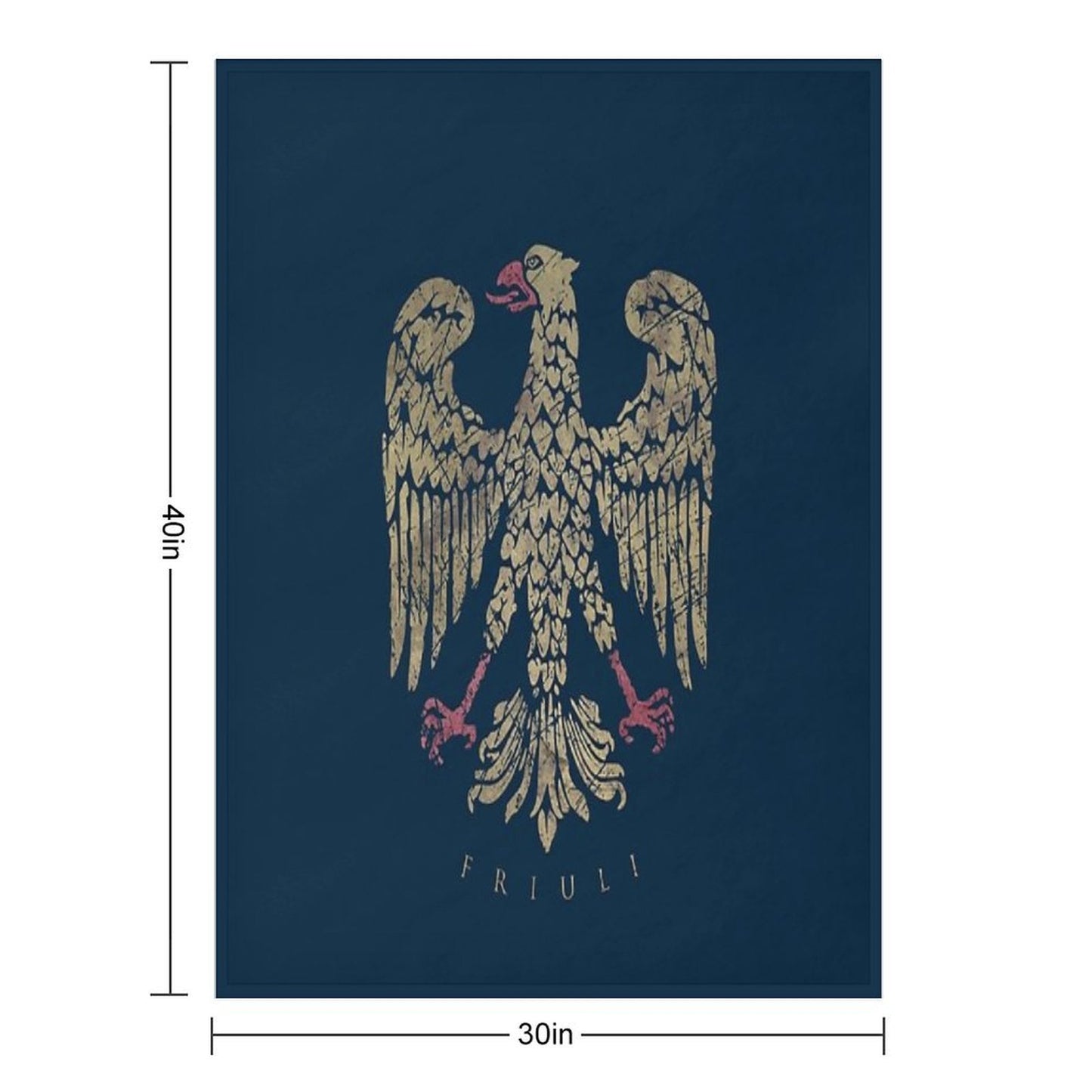 Friuli Emblem - Vintage Gold All-season Throw Blanket