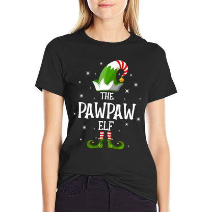 The PawPaw Elf Family Matching Group Christmas  Rolled Sleeves T-Shirt