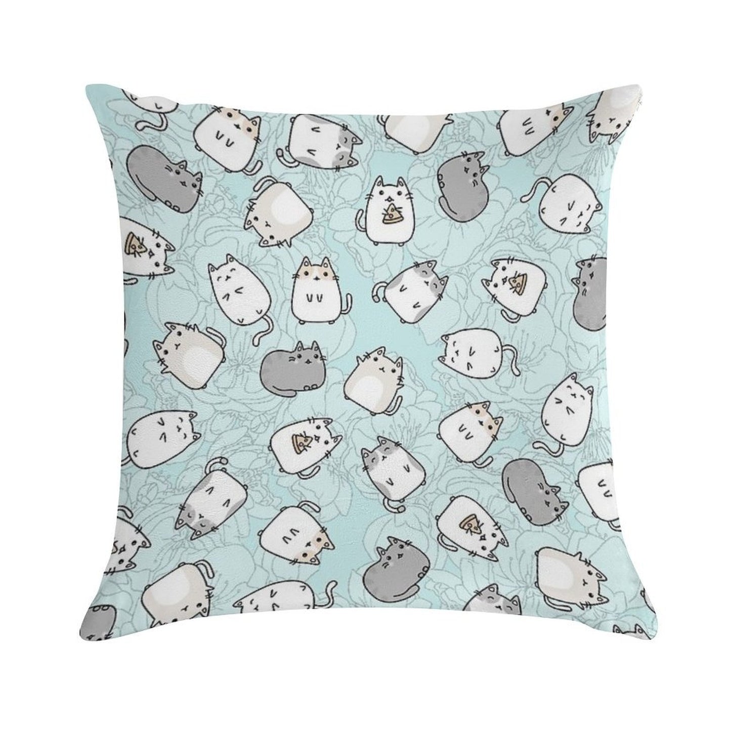 Cute Kawaii Cats Cat Pattern Soft Anti-Pilling Throw Pillow