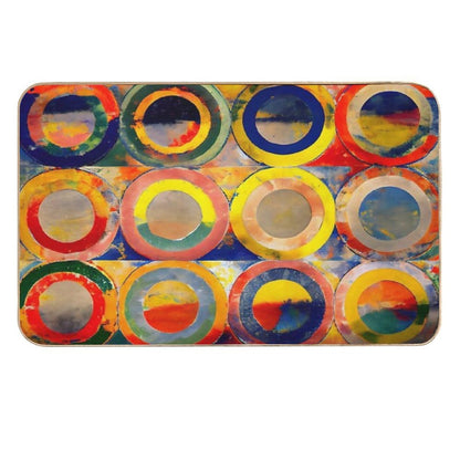Thick Circles in Squares  Eco-Friendly Bath Mat