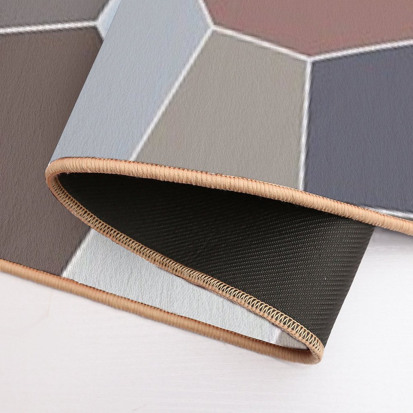 Seashell Colors Coastal Vibes Abstract Seashells And Beach Pebbles Mosaic 1 of 4  Repositionable Bath Mat