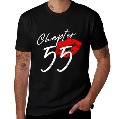 Chapter 55 Years 55th Happy Birthday Lips Born In 1968 Women  Ribbed Collar T-Shirt