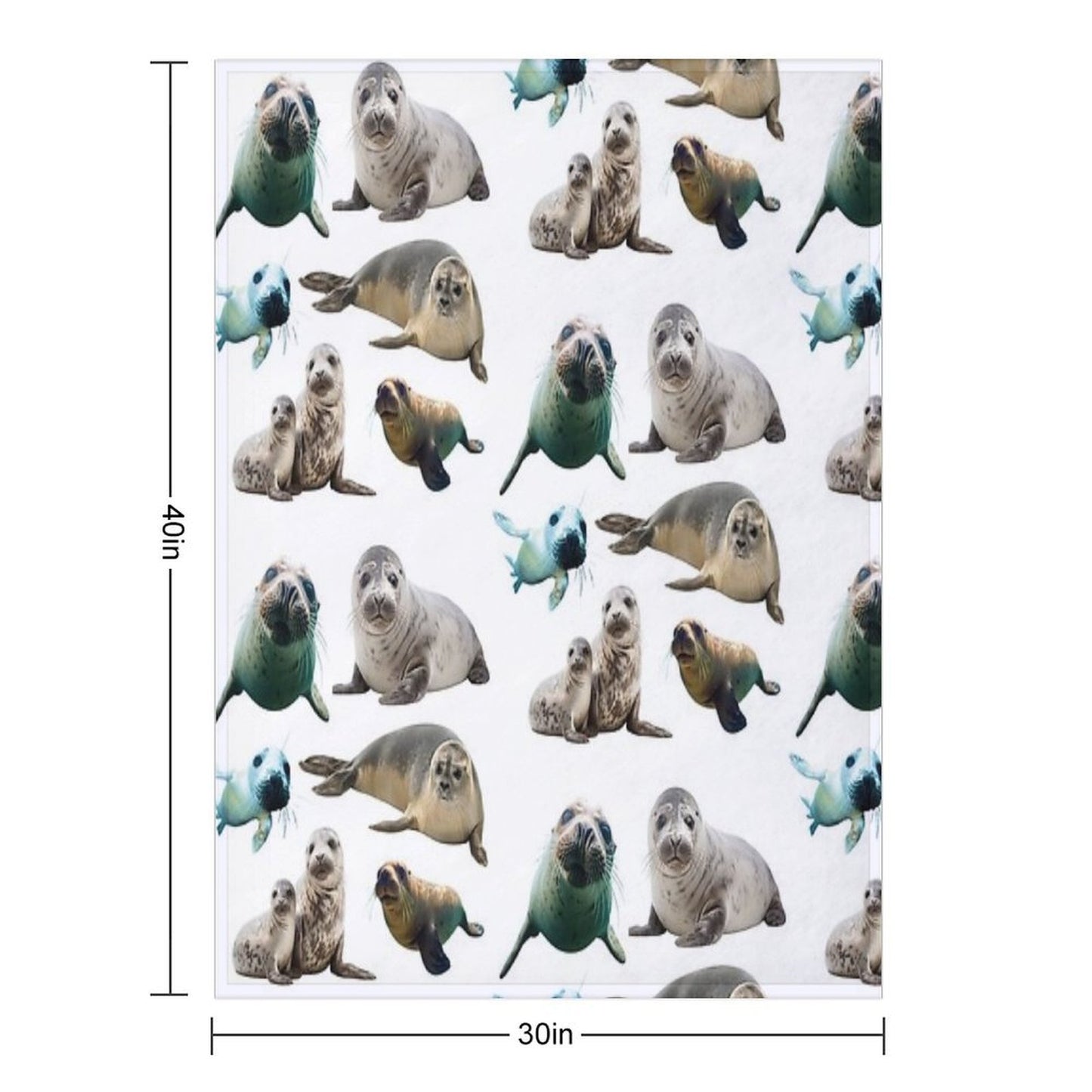 Cute Seals Gift-ready Throw Blanket