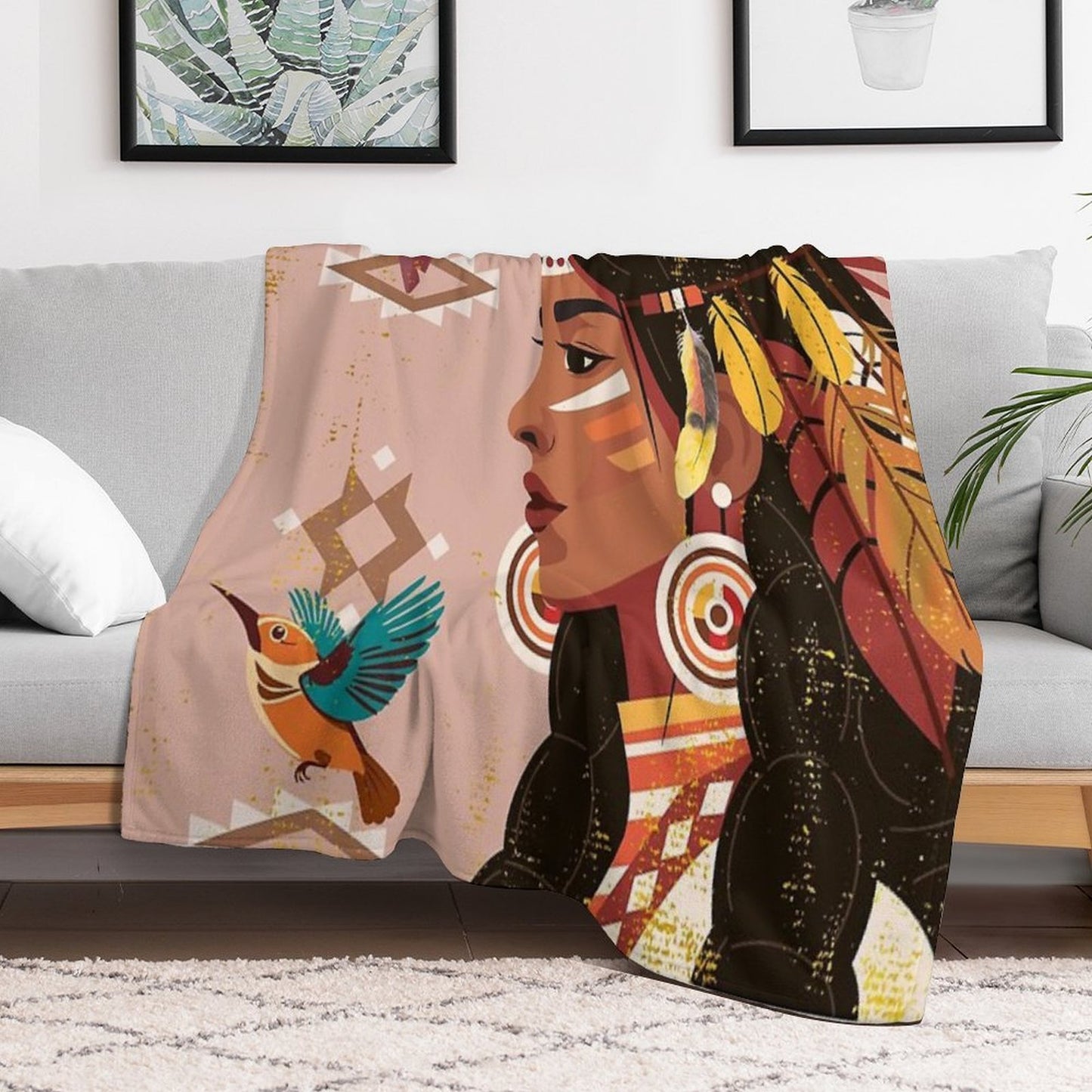 Tribal Thoughts Durable Throw Blanket
