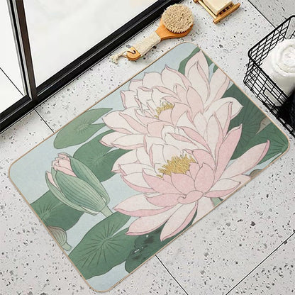 Ohara Koson And Water Lilly Vintage Japanese Ilustration  Non-Slip Bath Mat