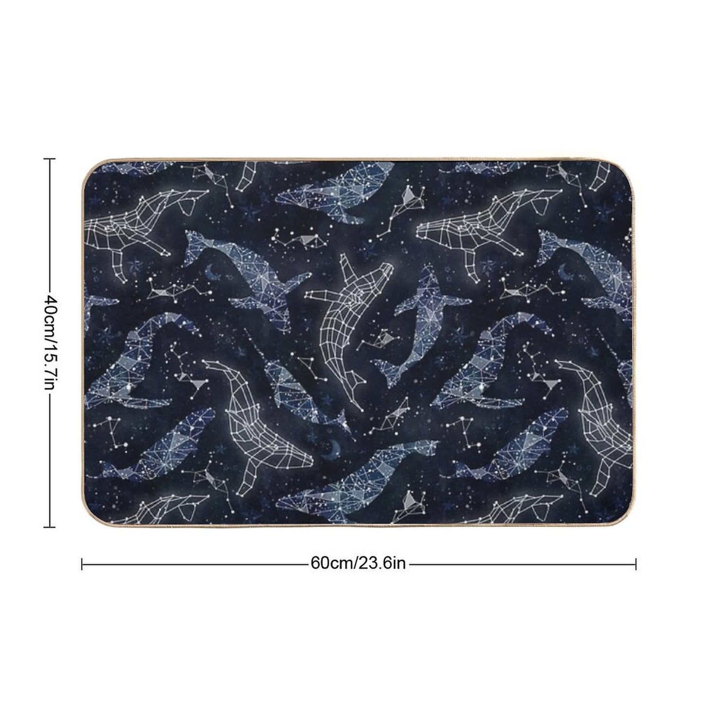Whale Constellations  Fade-Resistant Bath Mat