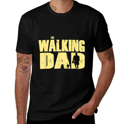 Mabanda Superificz The Walking DAD Mens Dog Walking - Black, Small  Relaxed-fit T-Shirt
