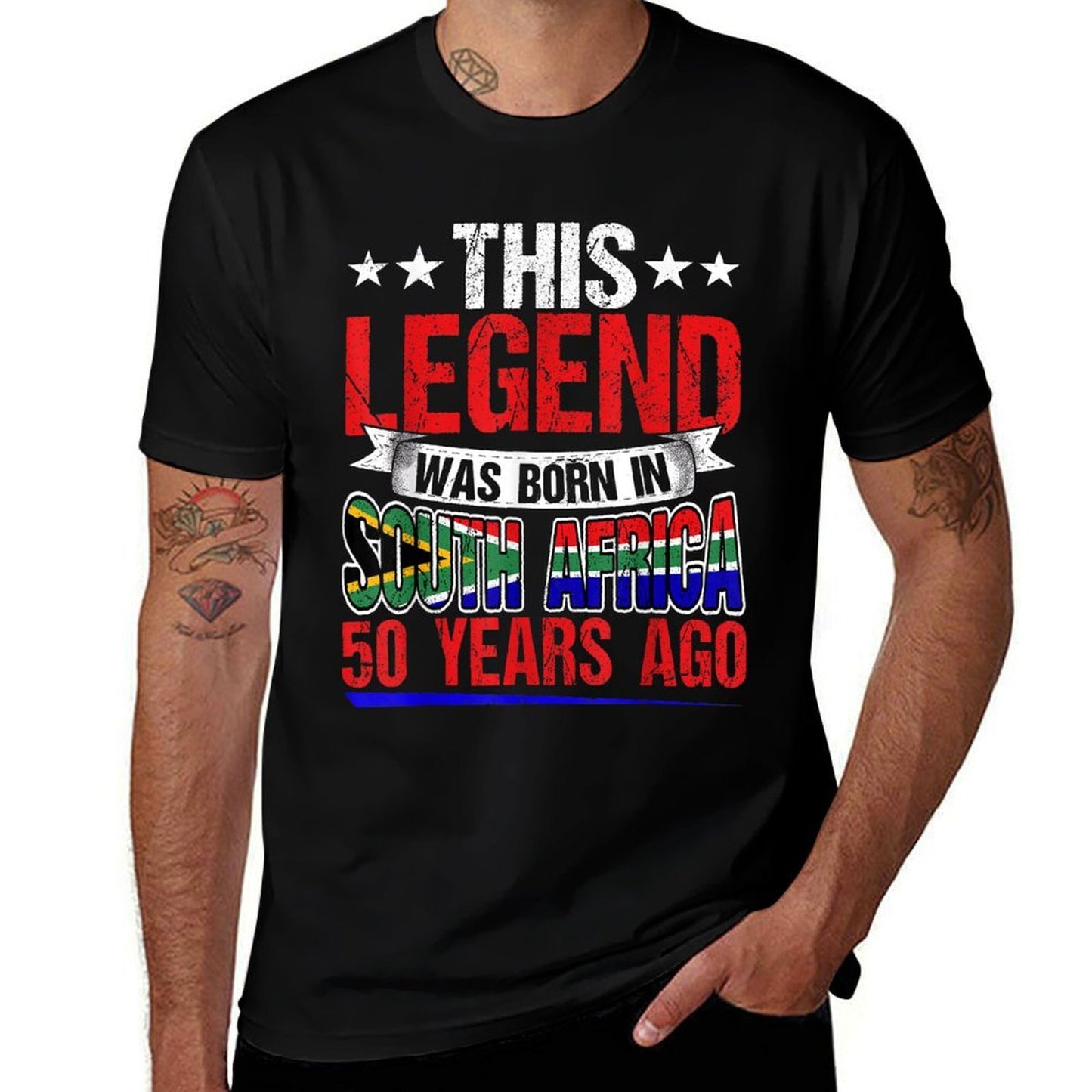 Legend Was Born In South Africa 50 Years Ago 50th Birthday  Slim-fit Cut T-Shirt