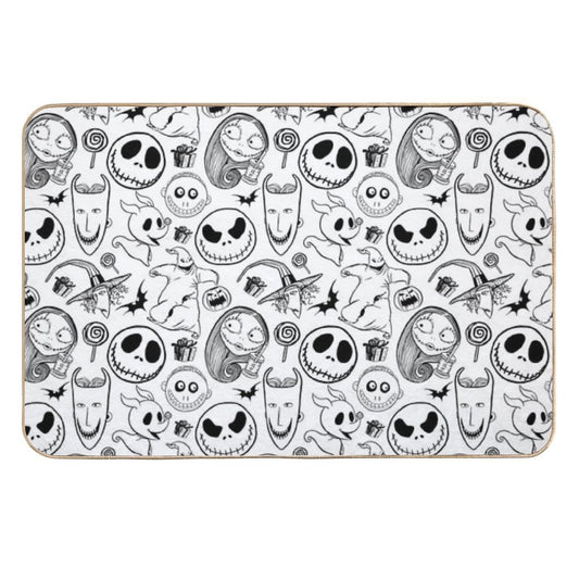 Nightmare before Christmas Pattern  Slip-Resistant Bath Mat
