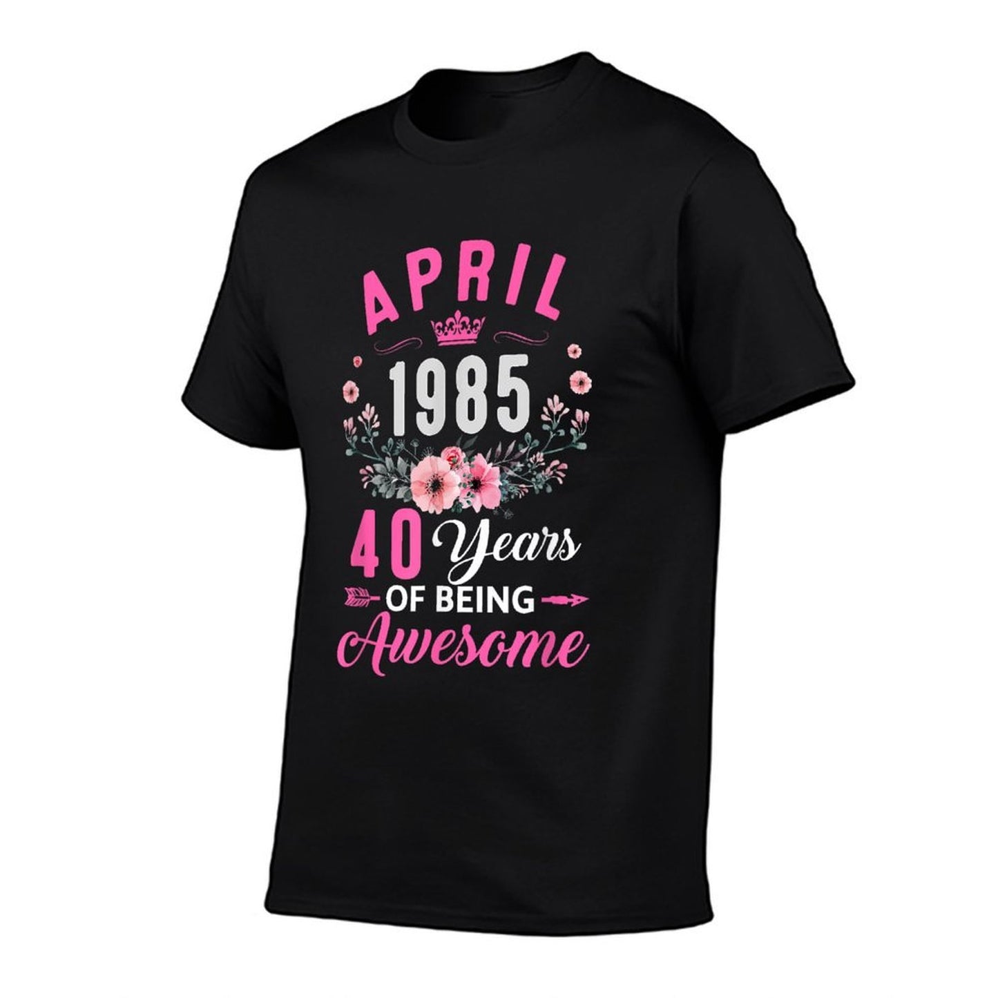 Awesome Since 1985 40 Years Old April 40Th Birthday Women  Heathered Texture T-Shirt