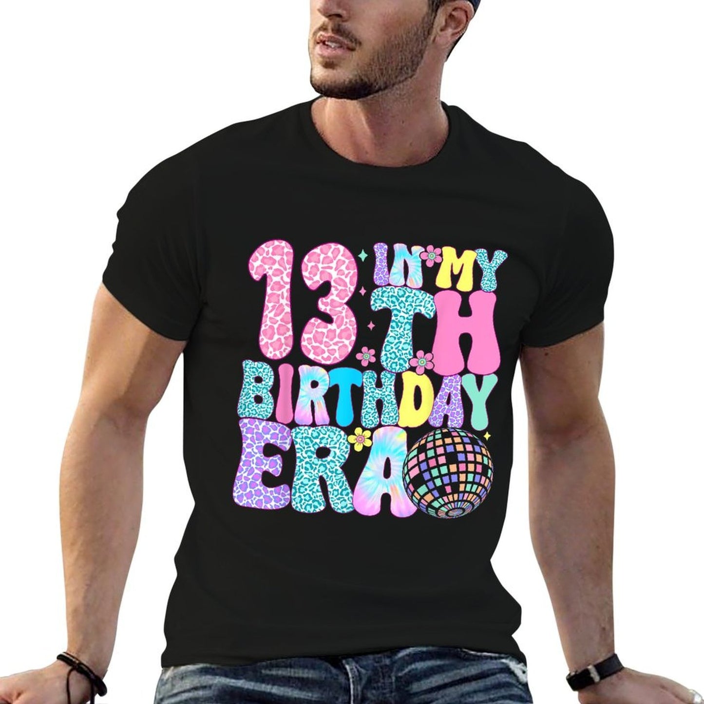 In My 13th Birthday Era Thirteen 13 Year Old Birthday Girl  Vintage-inspired T-Shirt