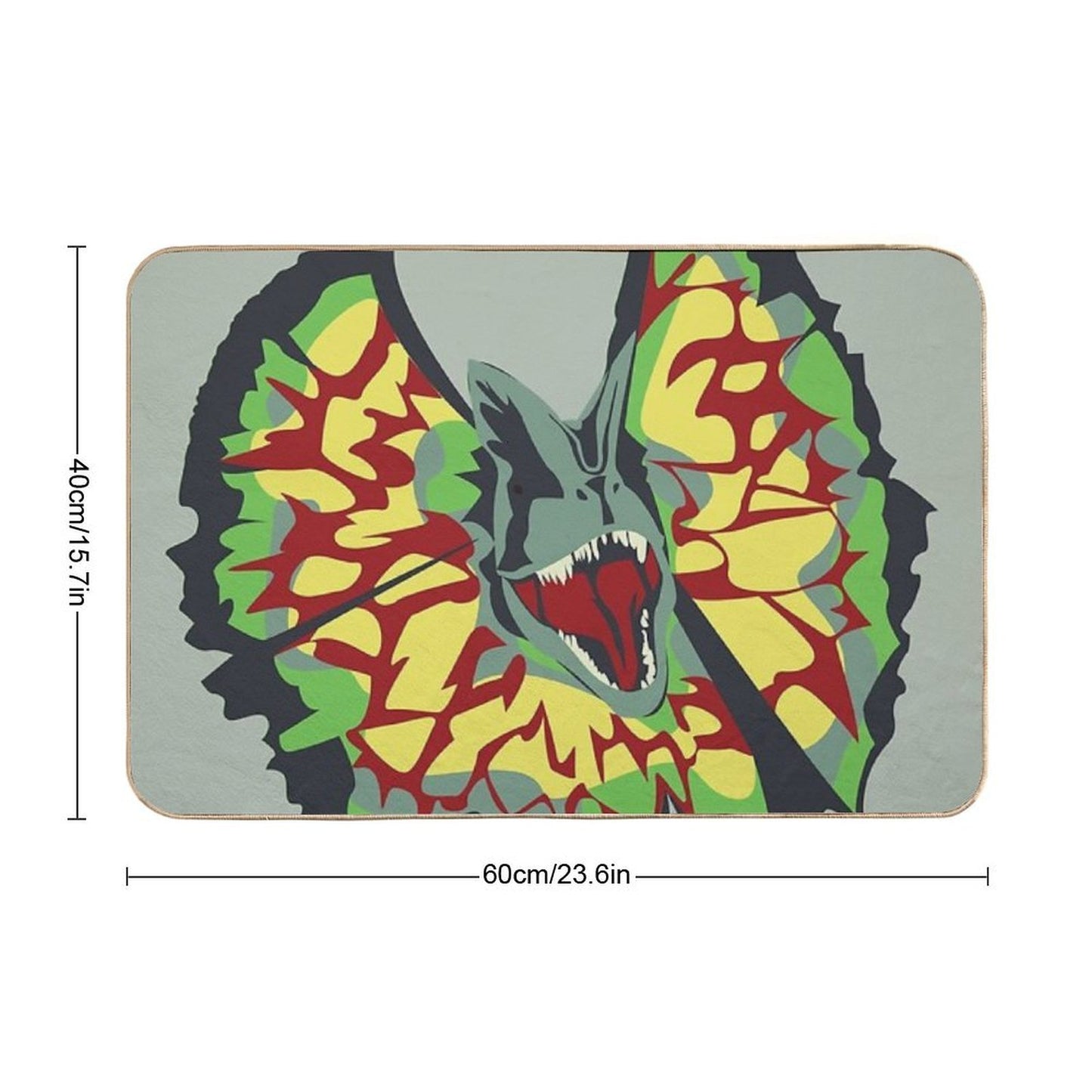 Dilophosaurus  Fade-Resistant Bath Mat