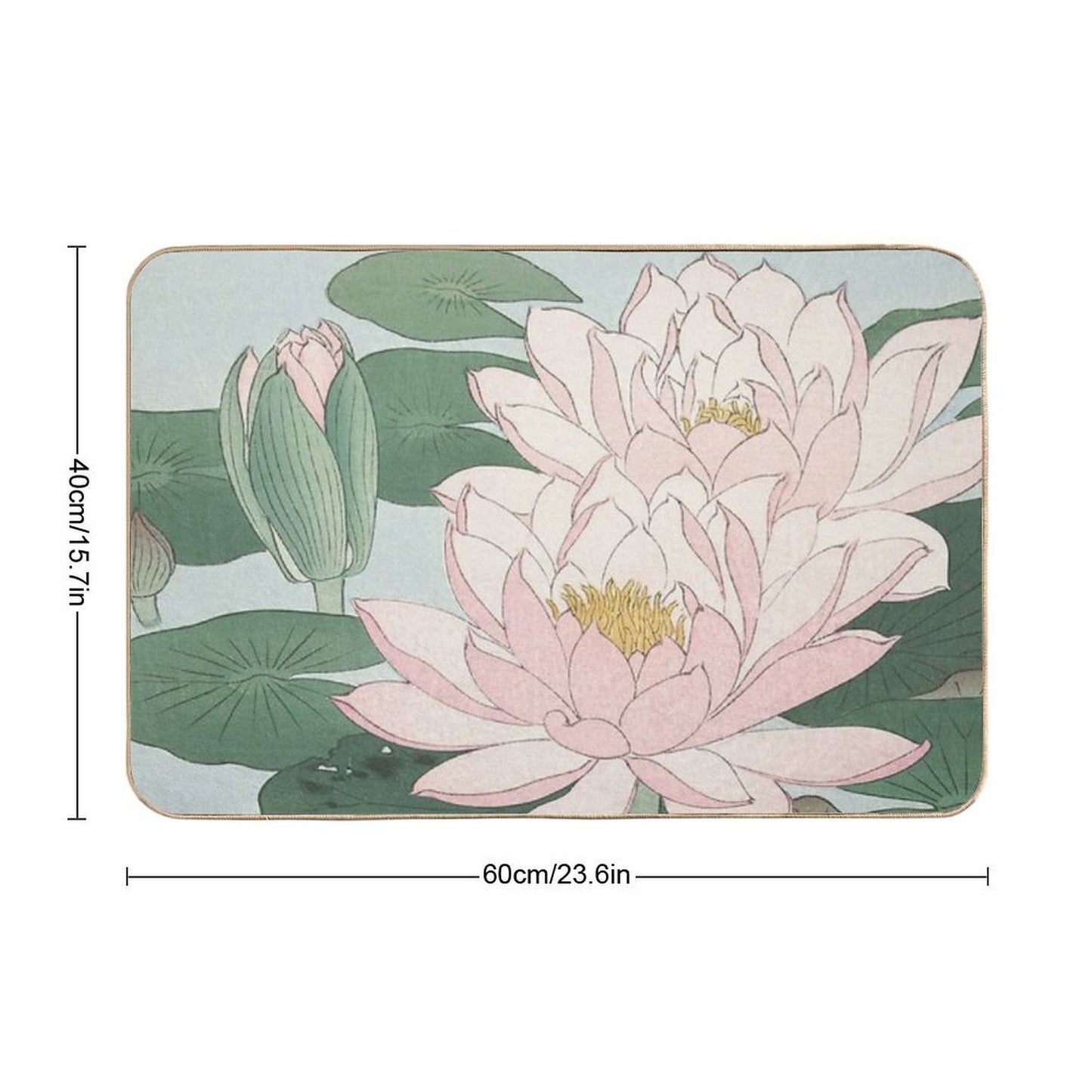 Ohara Koson And Water Lilly Vintage Japanese Ilustration  Non-Slip Bath Mat