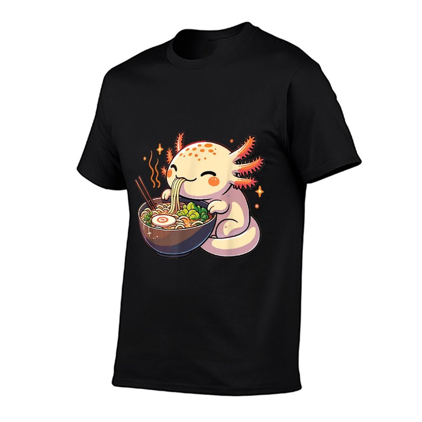 Cute Axolotl Eats Ramen Noodles Axolotls Ramen  Breathable T-Shirt