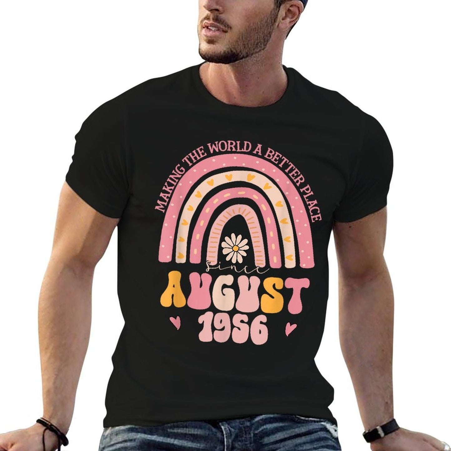 Turning 69 Retro August 1956 69th Birthday for Women  Moisture-wicking T-Shirt