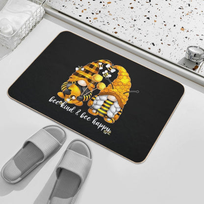 Bee Kind  Bee Happy For Beekeeper With Bumble Bee Gnome TShirt61  Rapid-Drying Bath Mat