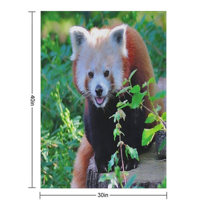 Cute Red Panda Sustainable Throw Blanket