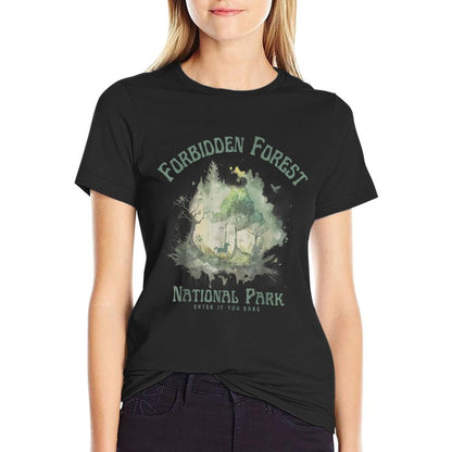 Visit The Forbidden Forest National Park Hiking Camping  High-quality Stitching T-Shirt