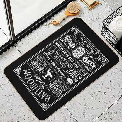 Bathroom Rules  Long-Lasting Bath Mat