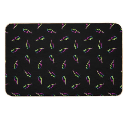 CMYK Lightning (black) Durable Bath Mat