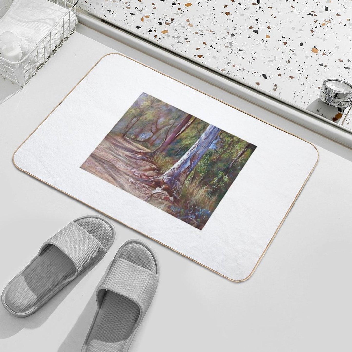 'Winding Back No. 2'  Toxin-Free Bath Mat