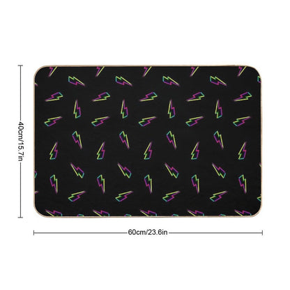 CMYK Lightning (black) Durable Bath Mat