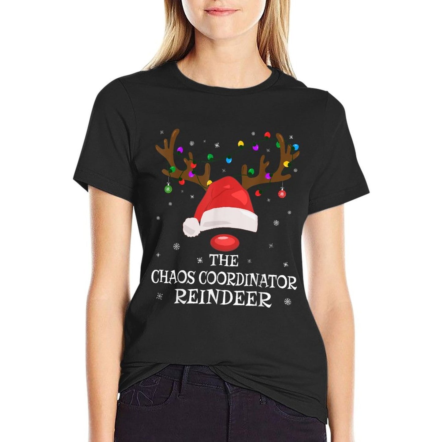 Chaos Coordinator Reindeer Matching Christmas Teacher Mom for Men Women Kids  Relaxed-fit T-Shirt