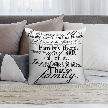 Family Don't End in Blood Soft Warmth Comfort Throw Pillow