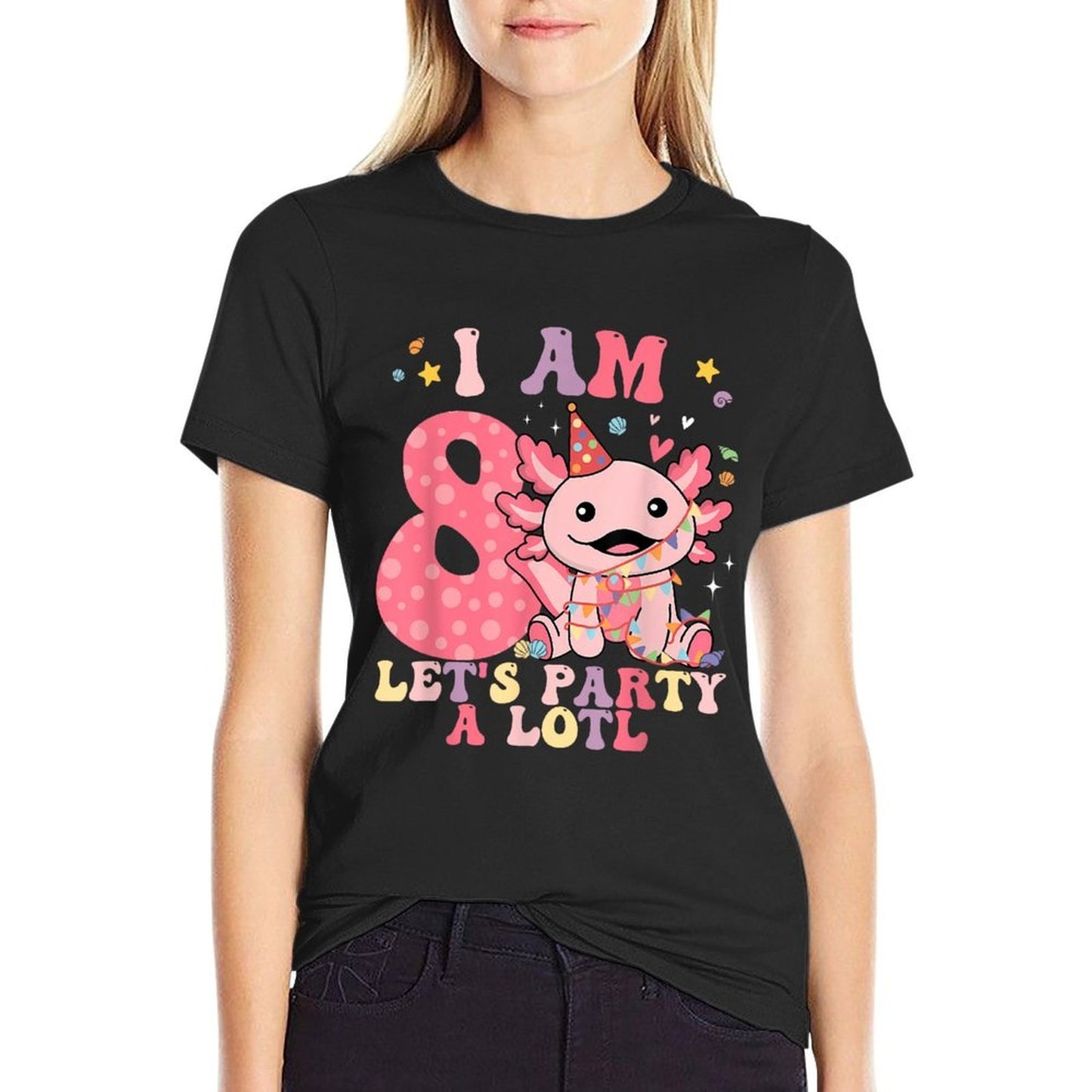 Kids Axolotl 8th Birthday - I M 8 Lets Party Alotl  Classic T-Shirt