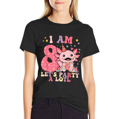 Kids Axolotl 8th Birthday - I M 8 Lets Party Alotl  Classic T-Shirt