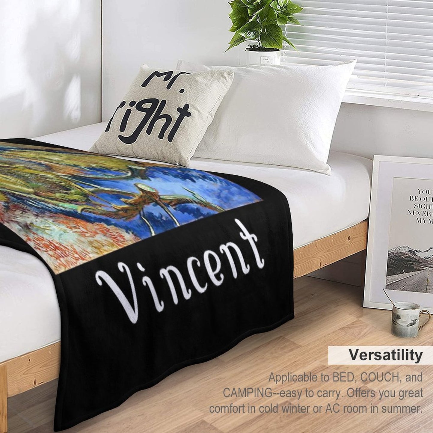 Four Withered Sunflowers by Vincent Versatility Throw Blanket