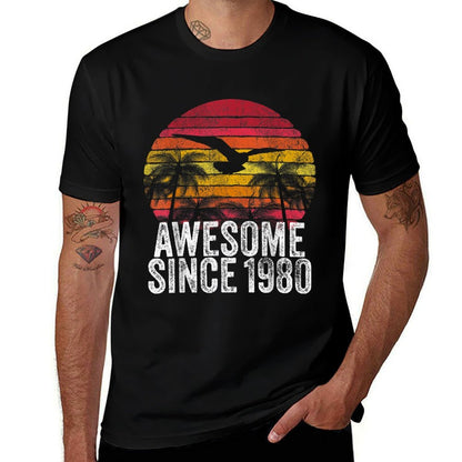 Awesome Since 1980 40th Birthday Gift Vintage Men Women  Classic T-Shirt