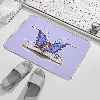 Bookworm Book Fairy  Non-Slip Bath Mat