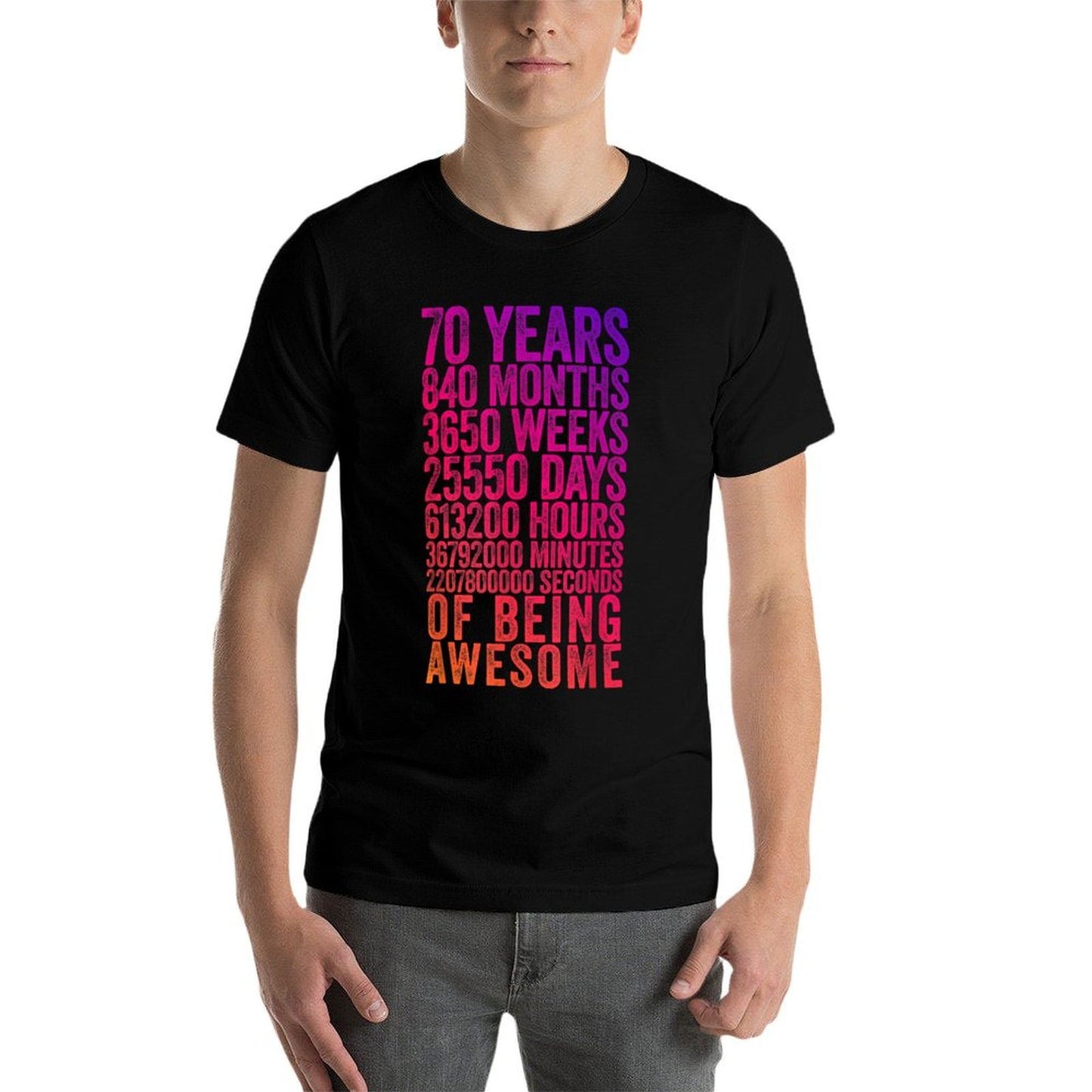 Funny 70th Birthday Old Meter Funny 70 Year Old Gifts  Relaxed-fit T-Shirt