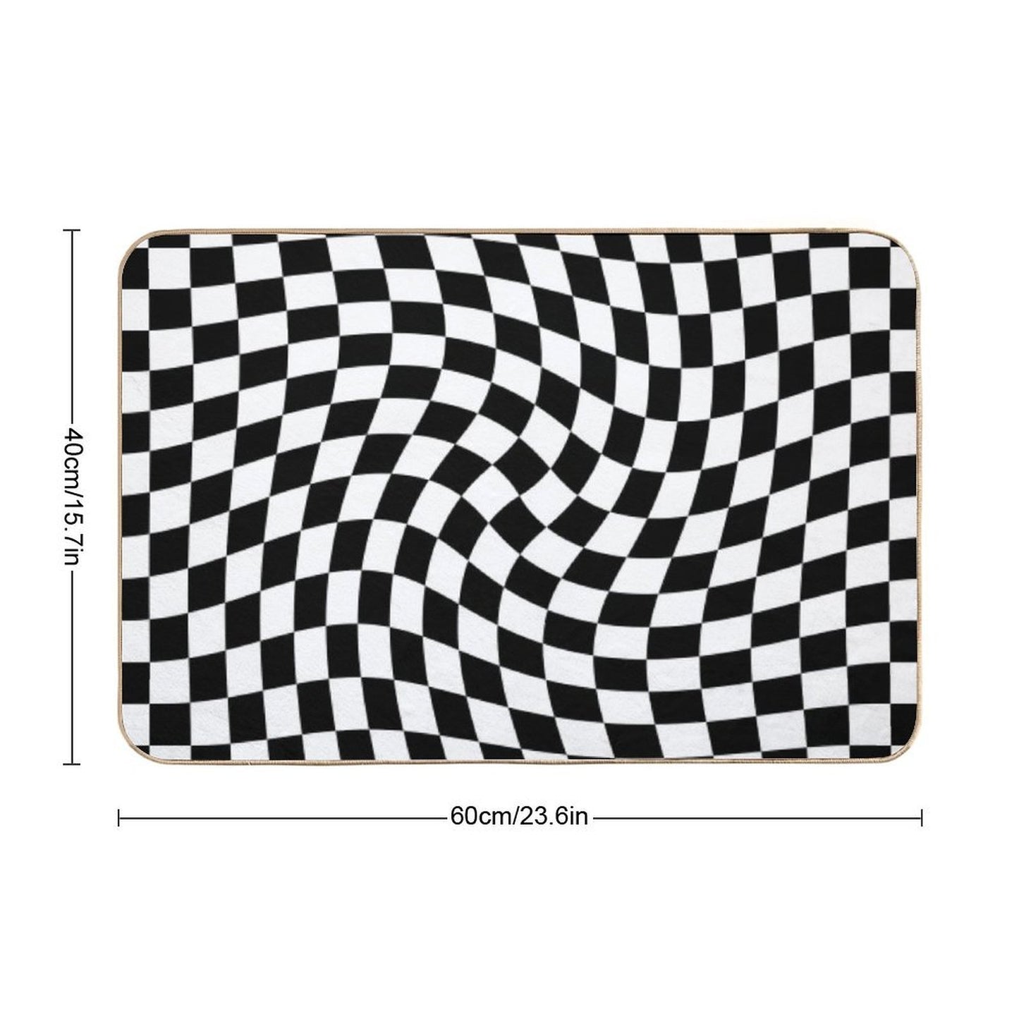 Check VIII - Black Twist  Toxin-Free Bath Mat