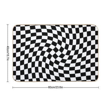 Check VIII - Black Twist  Toxin-Free Bath Mat