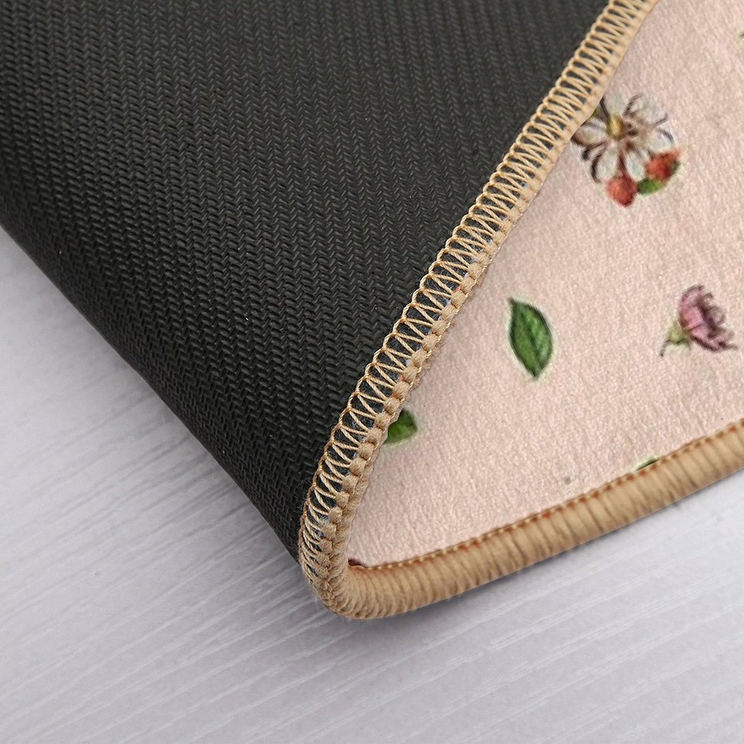 Botanical Pink Ice Cream  Stain-Proof Bath Mat
