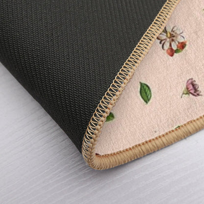Botanical Pink Ice Cream  Stain-Proof Bath Mat