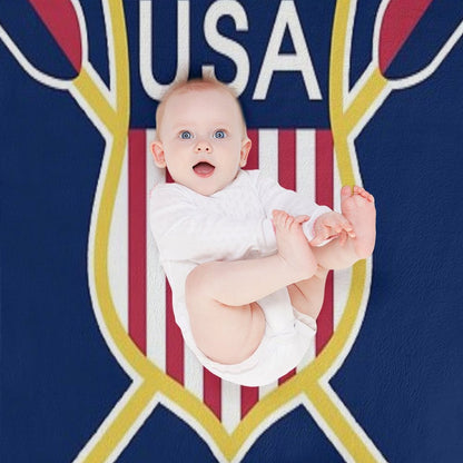 Usa Rowing Machine-washable Throw Blanket