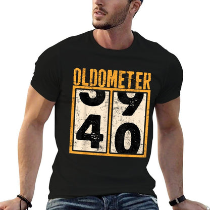 Oldometer 40 Years Old Odometer 40th Birthday Turning 40  Graphic-printed T-Shirt