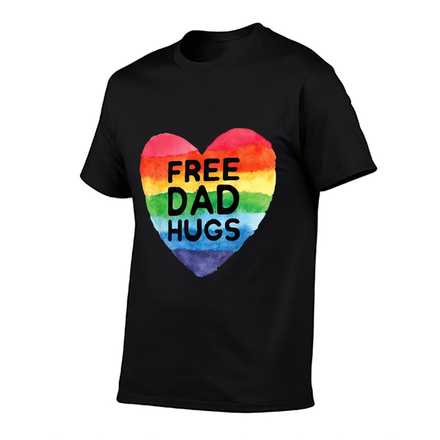 Free Dad Hugs LGBT Pride Gay Pride Parades Rainbow Lgbt  Rolled Sleeves T-Shirt