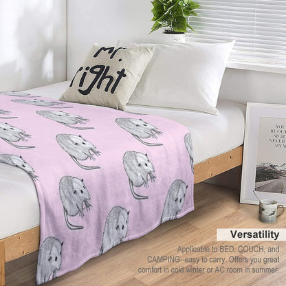 Little Opossum Anti-pilling Throw Blanket