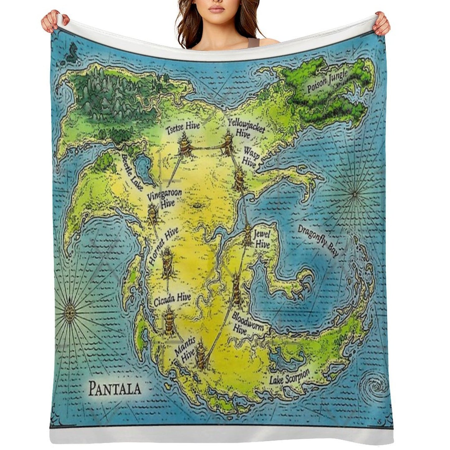 Maps Poster Metal Print Tapestry Throw Blanket  Poster Compact Throw Blanket