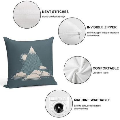 Cloud Mountain Soft Durable Construction Throw Pillow