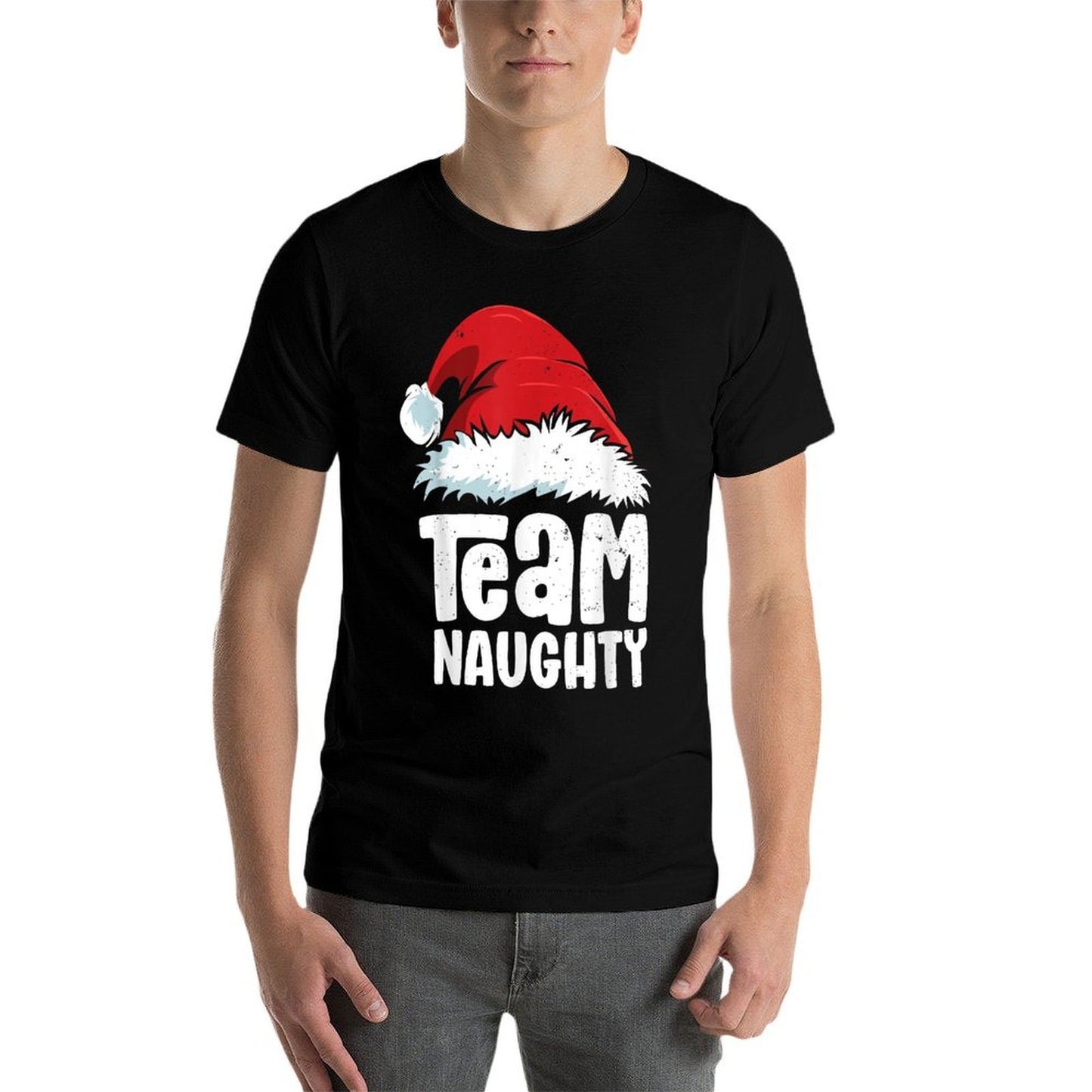 Team Naughty for Men Kids Women Matching Christmas  Versatile T-Shirt